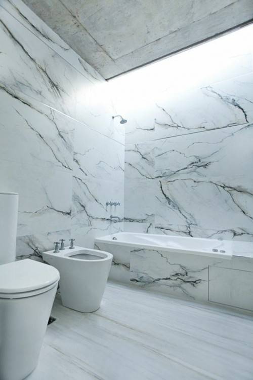 Beaucoup d'idées en photos pour la salle de bain en marbre