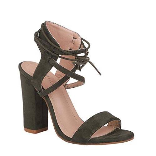 L&Y Women's Open Toe Boots Sandales à talons hauts Chaussures à rayures faites à la main noir Grande taille