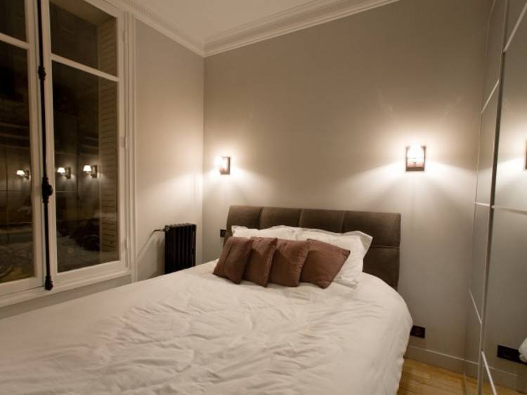 Chambre à coucher design blanche et grise NATHEO 4