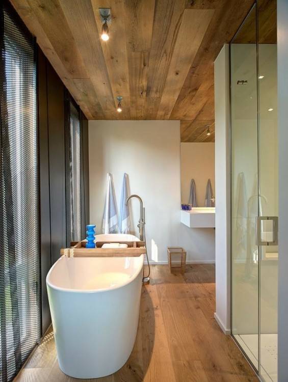 Salle De Bain Moderne Bois: Exceptionnel salle de bain moderne bois  dans meuble salle de