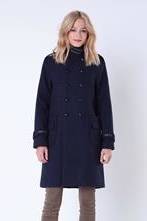 Manteau col cranté femme motif carreaux